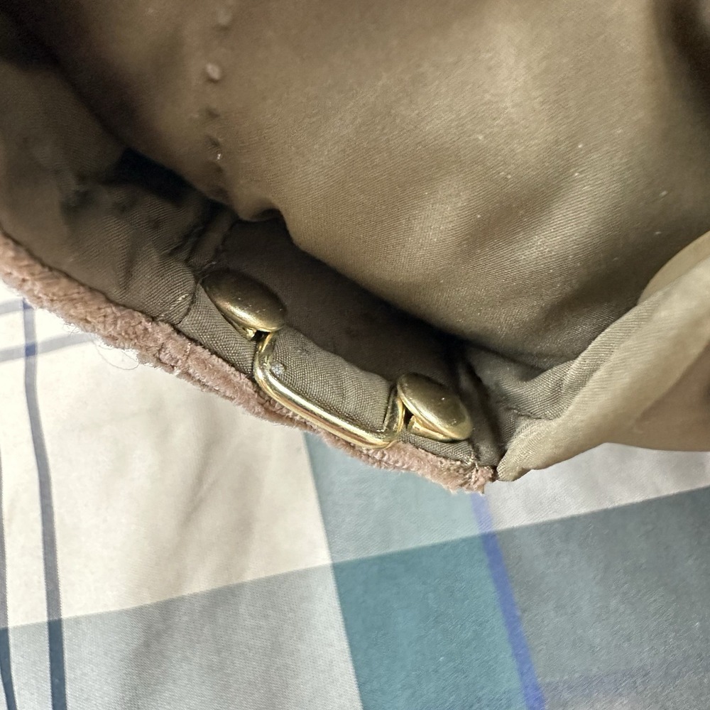 BARBOUR Lockton Corduroy-Trim Quilted Coat Women's 8 Olive Green Cropped Sleeve - Picture 7 of 13